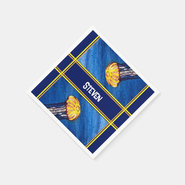 Serviette En Papier Méduse personnalisée (Coin)