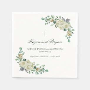 Serviette En Papier Megan Christian Cross Mariage Cocktail