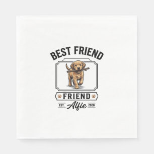 Serviette En Papier Meilleur ami Alfie Conception amateur de chien de
