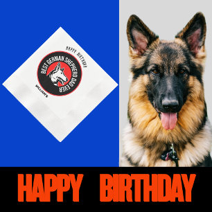 Serviette En Papier Meilleur berger allemand papa jamais