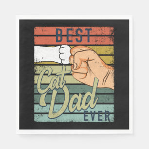 Serviette En Papier Meilleur Chat Papa Jamais Chat Papa Ghetto Poing