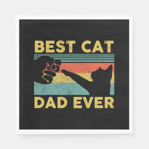 Serviette En Papier Meilleur Chat Papa Jamais t Drôle Chat Daddy Fête