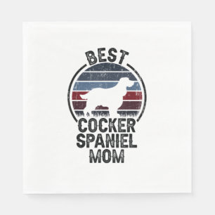 Serviette En Papier Meilleur chien mère maman - Vintage Cocker Spaniel