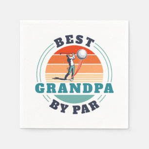 Serviette En Papier Meilleur Grand-Père Rétro Par Par Fête des pères P