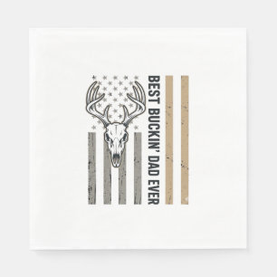 Serviette En Papier Meilleur Papa Buckin Chasse au Cerf Design de Chem
