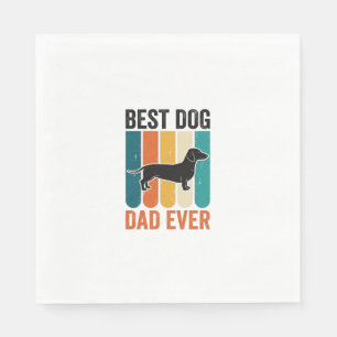 Serviette En Papier Meilleur Papa de Chien Ever Vintage Design de Chem
