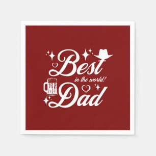 Serviette En Papier Meilleur papa Elegant Design