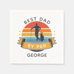 Serviette En Papier Meilleur papa Golfing Sports Père Anniversaire Gag