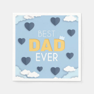 Serviette En Papier Meilleur papa jamais mignonne Fête des pères