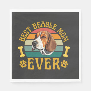 Serviette En Papier Meilleure maman Beagle Ever, drôle de chien Beagle