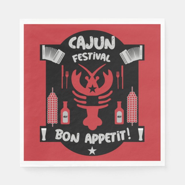 Serviette En Papier Meilleurs Cajun Cooks (Devant)