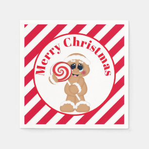 Serviette En Papier Ménage de Noël, serviettes de fête pour pain d'