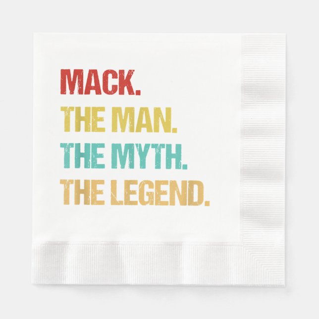 Serviette En Papier Mens Mack The Man The Myth The Legend (Devant)