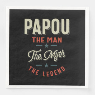 Serviette En Papier Mens Papou Shirt Don : L'Homme Le Mythe La Légende