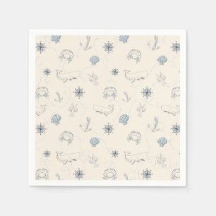 Serviette En Papier Mer marine