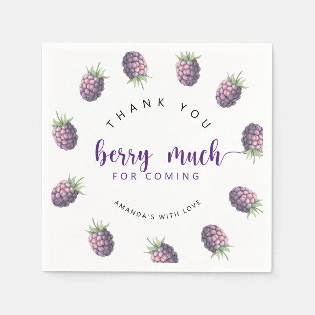 Serviette En Papier Merci (Devant)