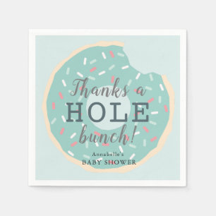 Serviette En Papier Merci de Baby shower de la Donut verte