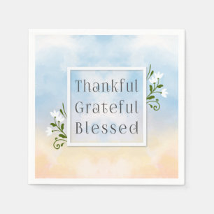 Serviette En Papier Merci Gratuit Béni Thanksgiving Serviette de tab