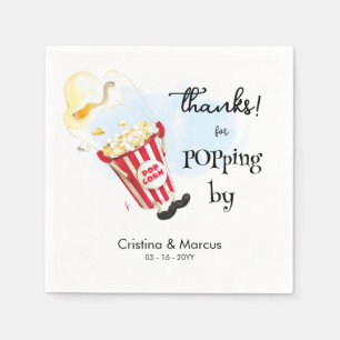 Serviette En Papier Merci pour l'événement de pop-corn By