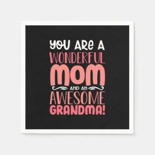 Serviette En Papier Mère cadeau Fière Maman Merveilleuse Anniversair