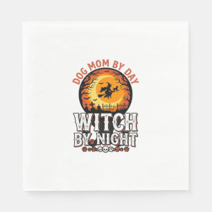 Serviette En Papier Mère de chien sorcière la nuit T-shirt Halloween v