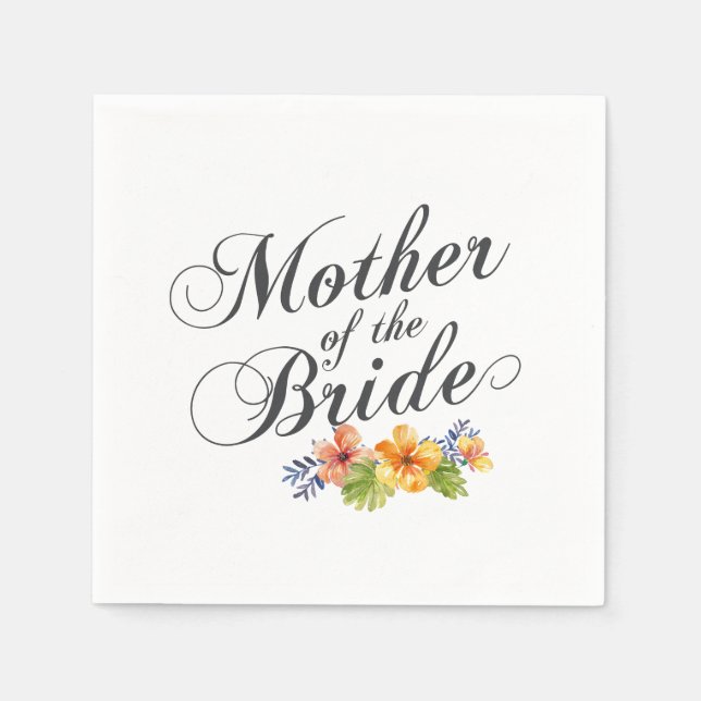 Serviette En Papier Mère du Mariage de mariée | Napkin (Devant)