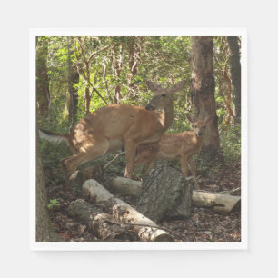 Serviette En Papier Mère et bébé cerf au Parc national de Shenandoah
