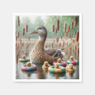 Serviette En Papier Mère Mallard Canard Avec Collier