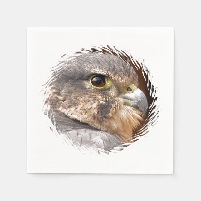 SERVIETTE EN PAPIER MERLIN FALCON OISEAU DE PREY (Devant)
