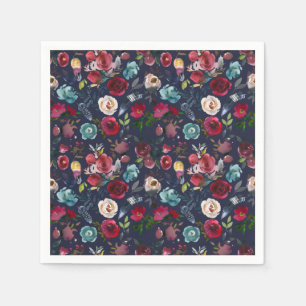 Serviette En Papier Merlot Merlot de la Marine Burgundy Dîner de récep