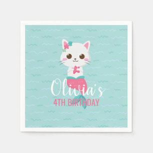 Serviette En Papier Mermaid Kitty fête d'anniversaire