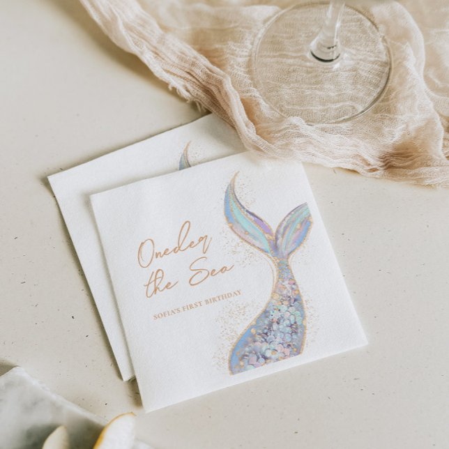 Serviette En Papier Mermaid Tail Anniversaire (Créateur téléchargé)