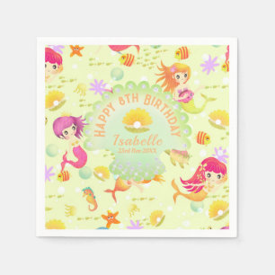Serviette En Papier Mermaids Citron Vert