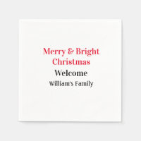 Merry Bright Christmas ajouter nom de famille bien