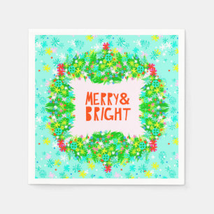 Serviette En Papier Merry & Bright Wreath