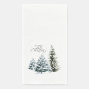 Serviette En Papier MERRY CHRISTMAS HIVER SCENERY Serviettes d'hôtes
