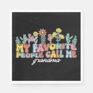 Serviette En Papier Mes Gens Préférés M'Appelent Grand-Mère
