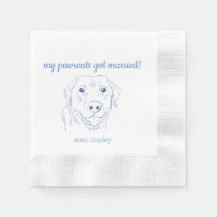 Serviette En Papier Mes Pawrents Se Sont Mariés ! Napkins Mariage Labr