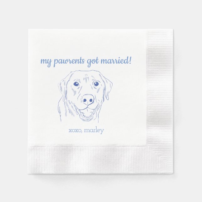 Serviette En Papier Mes Pawrents Se Sont Mariés ! Napkins Mariage Labr (Devant)