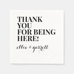 Serviette En Papier Message du couple   Groupe d'engagement Mariage