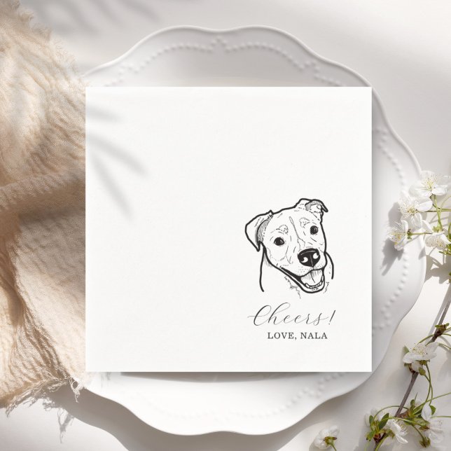 Serviette En Papier Mete Cheveux Animal Visage Dessin Chien Mariage De (Créateur téléchargé)