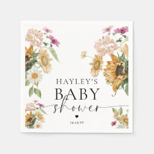 Serviette En Papier Mews Sunflower Automne Baby shower