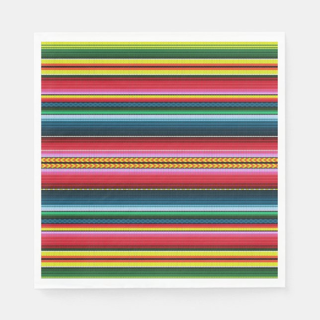 Serviette En Papier Mexican Colors (Devant)