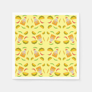 Serviette En Papier Mexique Hispanique Cuisine Tacos Tequila