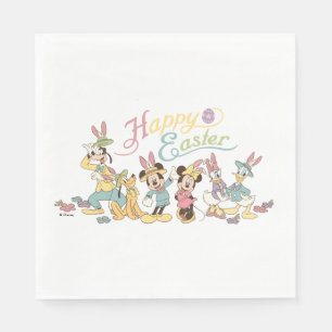 Serviette En Papier Mickey et ses amis   Bonne Pâques