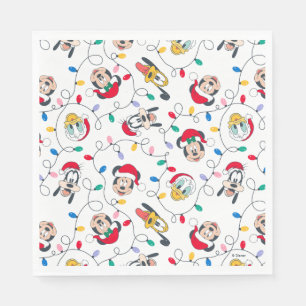 Serviette En Papier Mickey et ses amis  Motif des feux de Noël
