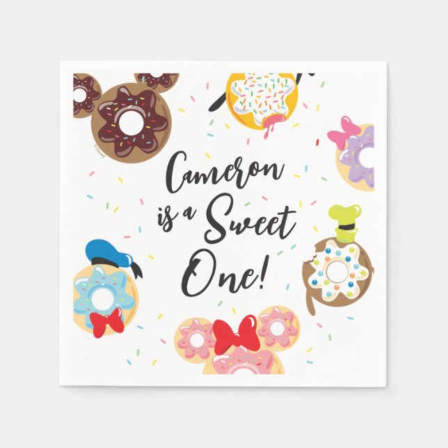 Serviette En Papier Mickey & Friends Donut Sweet One - Premier anniver (Devant)
