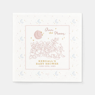 Serviette En Papier Mickey & Friends Over the Moon - Baby Shower Fille