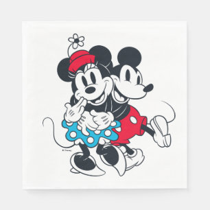Serviette En Papier Mickey & Minnie   Couple gagnant