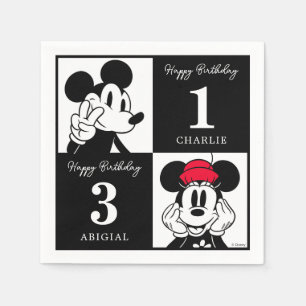 Serviette En Papier Mickey & Minnie Enfants Jour d'anniversaire conjoi